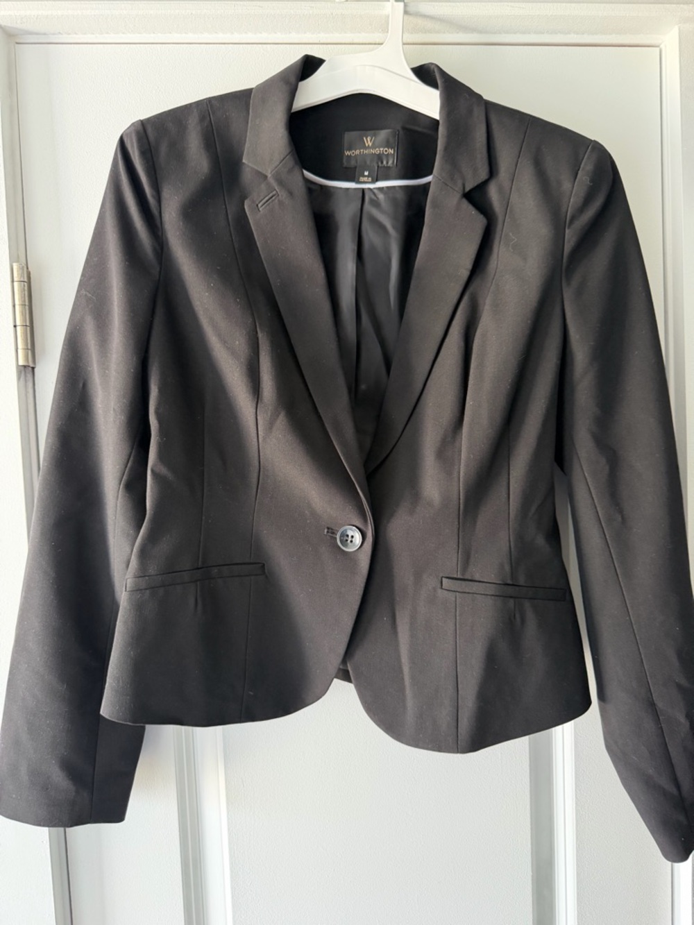 Worthington Black Single-Button Tailored Blazer